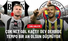 Çok net gol kaçtı! Dev derbide tempo bir an olsun düşmüyor