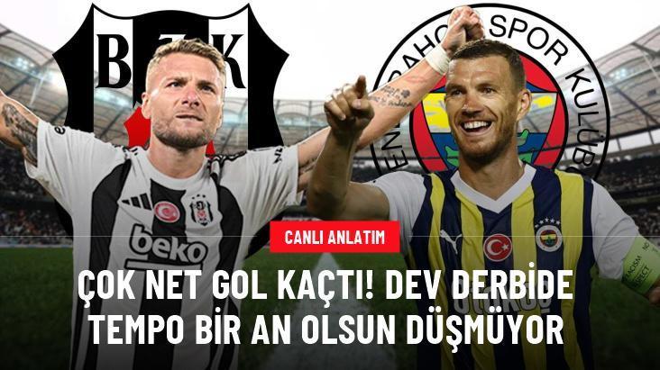 Çok net gol kaçtı! Dev derbide tempo bir an olsun düşmüyor