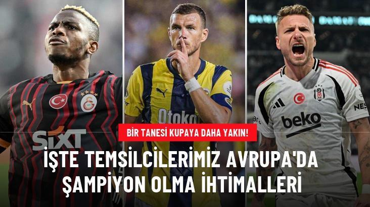 İşte temsilcilerimiz Avrupa’da şampiyon olma ihtimalleri