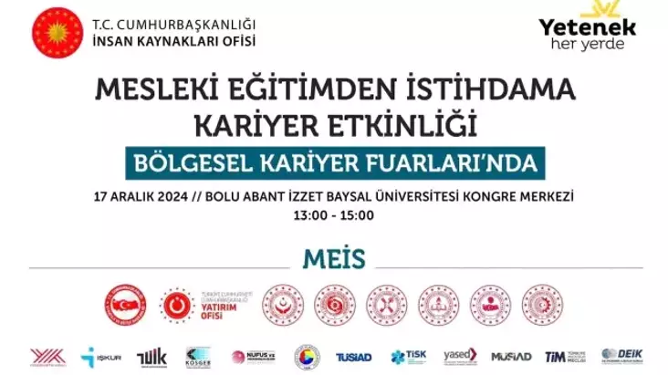 Yetenek Her Yerde Bölgesel Kariyer Fuarları Bolu’da Başlıyor